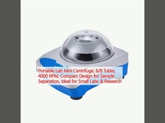 มินิเซ็นทริฟิวเจอร์ห้องปฏิบัติการพกพา กล่อง 6/8 กล่อง 4000 รีพีเมน ออกแบบคอมแพคต์สําหรับการแยกตัวอย่าง เหมาะสําหรับห้องปฏิบัติการขนาดเล็กและการวิจัย