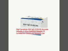 ความรู้สึกสูง HAV IgG ELISA Kit การตรวจหาไวรัสเชื้อไวรัส A ที่แม่นยํา มีใบรับรอง CE ที่น่าเชื่อถือ สําหรับการใช้ในทางคลินิกและการวิจัย