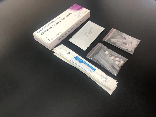 ชุดทดสอบนวนิยาย Coronavirus Swab 25 ชิ้น Antigen Rapid Test Kit Colloidal Gold