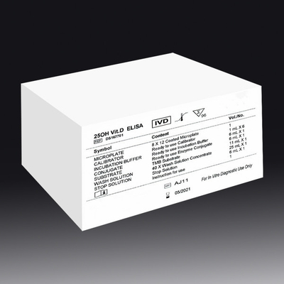 25-OH วิตามิน D Elisa Test Kit การตรวจพบทางการแพทย์ ความแม่นยําสูง มีประสิทธิภาพ