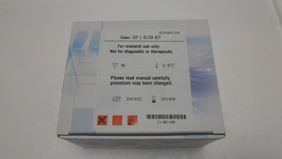 IGF-1 RUO elisa test for Specificity Serum/Plasma Assay 2-3 ชั่วโมง ELISA Test เก็บไว้ที่ 2-8.C