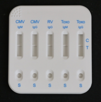 CMV IgM/IgG RV IgG TOXO IgG/IgM คอมโบ คาเซ็ตความรู้สึก คาเซ็ตทดสอบปัสสาวะทองคอลโลอยด์