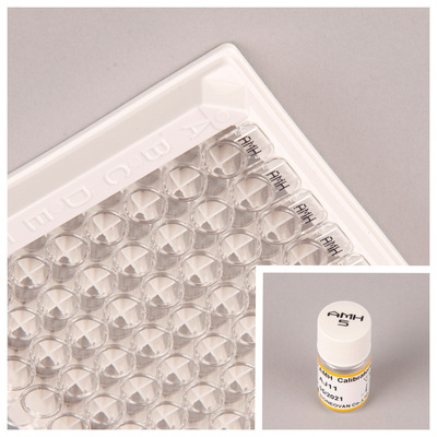 การอนุมัติ CE สําหรับการใช้ในมนุษย์ โรมออนมูลเลอร์ต้านทาน (AMH) เครื่องตรวจ ELISA กล่องตรวจเลือดหรือกรดเลือด 96T
