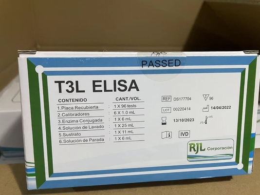 FT4 Elisa Test Kit Free Thyroxine Enzyme-Linked Immunoassay Kit การทดสอบปริมาณ