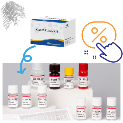 Biovantion CA125 ((Quantitative) อายุการใช้งาน 18 เดือน Elisa Test Kit ด้วยความรู้สึกและความเฉพาะ