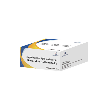 การทดสอบรวดเร็วและแม่นยําของทองเหลืองคอลโลไดล IgM แอนติบอดีต่อไวรัสแมปป์ ในรูปแบบคาสเก็ต / สตริปสําหรับผล