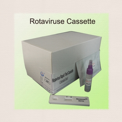 IVD Rotavirus Rapid Cassette Colloidal Gold Rapid Test สําหรับการวินิจฉัยในโรงพยาบาล 2-30C อายุการใช้ 24 เดือน