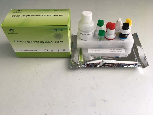 Covid-19 IgG ELISA TEST KIT รูปแบบคิท การทดสอบการรับประทานภูมิคุ้มกันที่เชื่อมโยงกับเอ็นไซม์
