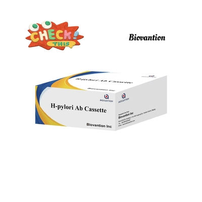 H. Pylori Ab แคสเซ็ตทดสอบรวดเร็ว เซรั่ม การตรวจพบแบบอัมมูโนโครมาโตกราฟิก