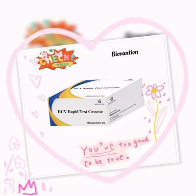 แคสเซ็ตตรวจไวรัส VHC รวดเร็ว ความรู้สึกสูง Biovantion ขายร้อน