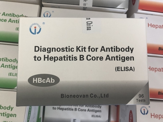 ขายร้อน สารวัดการวินิจฉัยสําหรับการใช้ในมนุษย์ ด้วย 96 การทดสอบ Hbc แอนติบอดี HBcAb Elisa Kit