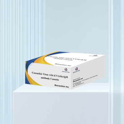 CVA16 IVD เครื่องทดสอบการวินิจฉัย Coxsackie Virus A16 CVA16-IgM แอนติบอดี แคสเซ็ต WB/S/P ทองคอลโลไดล ทดสอบเร็ว