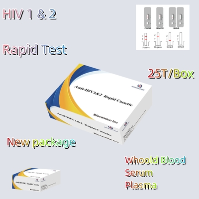 รีเจนต์ทดสอบรวดเร็ว HIV 1/2 การตรวจสอบการตรวจสอบวิธีทองโคโลไดัลด้วย 25 การทดสอบ
