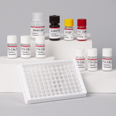 FT4 Elisa Test Kit Thyroxine Free Enzyme-Linked Immunoassay Kit การทดสอบปริมาณ