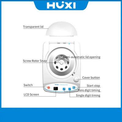 มินิเซ็นทริฟิวเจอร์ห้องปฏิบัติการพกพา 6/8 ท่อ 4000 RPM CE รับรองการออกแบบคอมแพคต์ พลาสติกและโลหะ เหมาะสําหรับการวิจัยห้องปฏิบัติการขนาดเล็ก