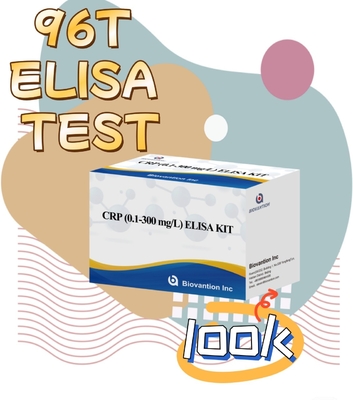 CRP 0.1-300 Mg/L ชุดทดสอบ Elisa สําหรับการตรวจพบสารชีวภาพที่มีความรู้สึก