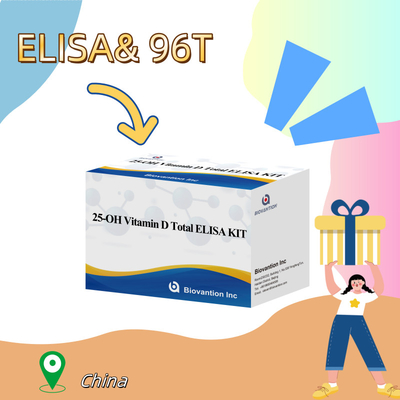 25-OH วิตามิน D Elisa Test Kit อ่อนโยนต่อการวัดปริมาณของระดับ 25-ไฮดรอ็กซี่วิตามิน D ในเซรัสหรือพลาสมา